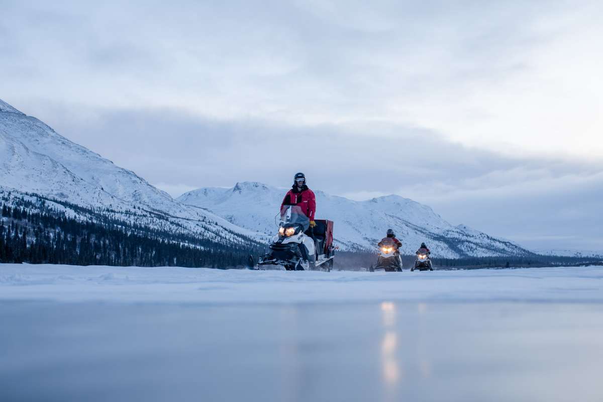 Into the wild, on snowmobiles